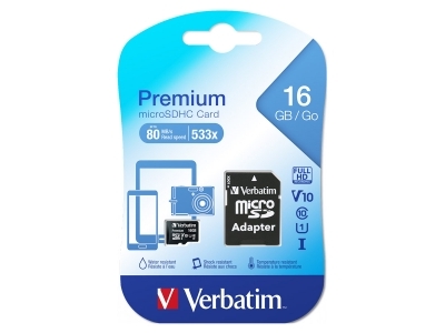 Memory Card - Verbatim Micro SD SDHC 16GB Classe 10