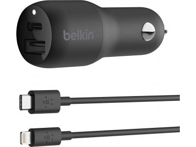 Caricabatterie per Auto - Belkin Boost Charge USC-C 32W Dual USB