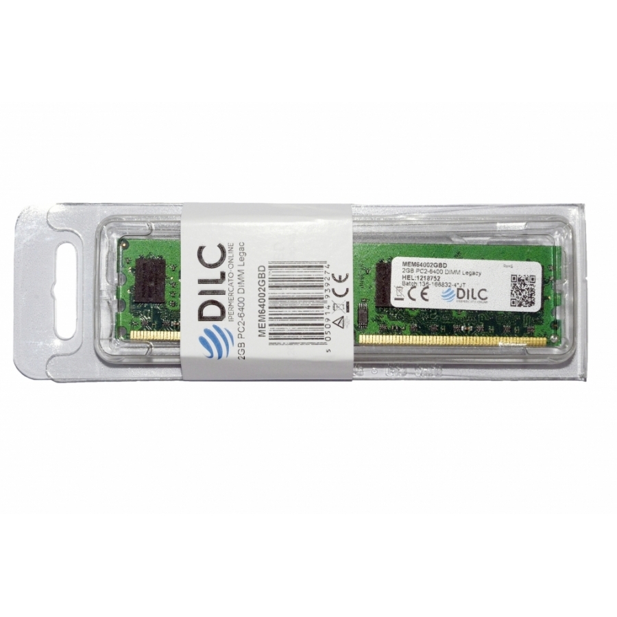 Memoria Ram - DILC DIMM 2GB DDR2 PC2-6400 800MHz 200PIN CL6 