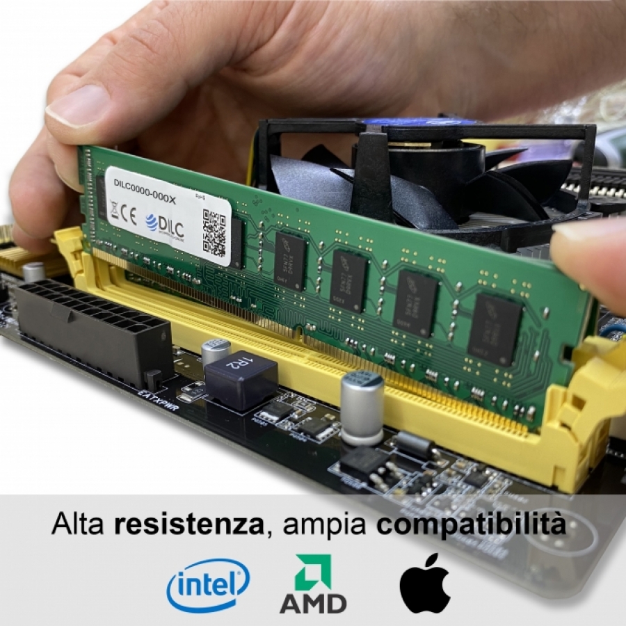 DILC Ram Dimm DDR2 4GB (2x2GB) 667Mhz PC2-5300 (240 Pin) 128x8 DILC53002X2GBD