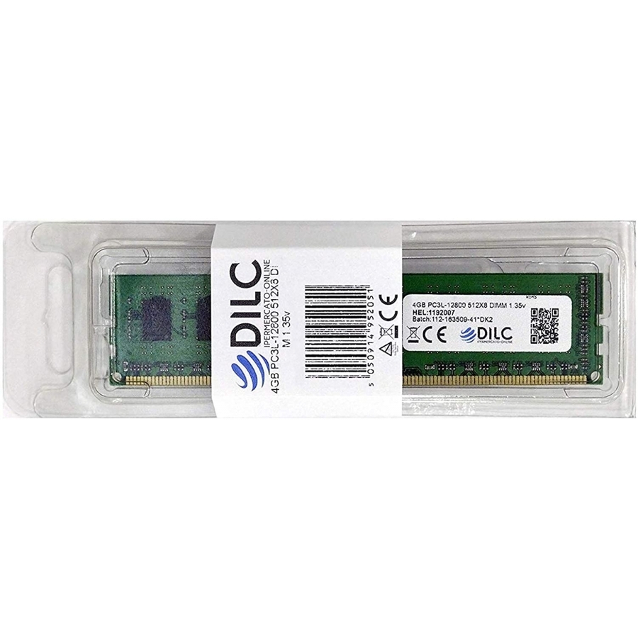 DILC Ram Dimm DDR3 8GB (2x4GB) 1600Mhz PC3-12800 (240 Pin) 1.35v (Low Voltage) DILC128002X4GBD-LV